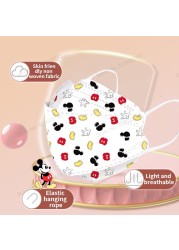 Disney Children KN95 Face Mask Anime Mickey Cartoon Cute 4-layers Breathable for 4-12 Years FFP2 Mouth Mascarillas 10pcs/bag