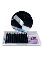 MASSCAKU Natural False Eyelashes Ellipse C/D Matte Individual Eyelash Extension Flat Lashes Extensions Split-Tips Wholesale