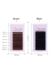 Sung Lashes C D Curl 8-15mm Time Saving Fans Pre-made 3D Lash W Shape Eyelash Extension for Professional and Matte Soft Natur