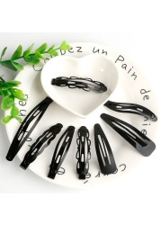 Black Sample 12pcs/set Metal Hair Barrettes Hairpins BB Headbands Hair Clip for Girls Womens Hairgrips Hair Styling Accessories