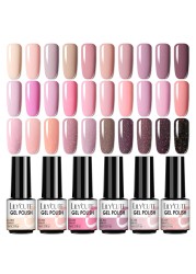 LILYCUTE 10/20/8/2pcs Gel Nail Polish Set Semi Permanent Glitter Hybrid Varnish Base Top Coat Soak Off UV LED Nails Gel