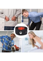 Bastsky Scoliosis Waist Disc Lumbar Heating Belt Cushion Infrared Heat Back Pain Lumbar Electric Massager Herniated Disc Spine Brace