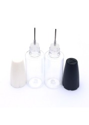 100pcs 10ml 15ml 20ml PET Transparent Vial With Thin Tip Long Dropper Bottle For Oil Accessories Empty Liquid Jar