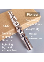 مقبض ماكينة حلاقة Dscosmetic Pioneer CNC 316, فولاذ مقاوم للصدأ آمن