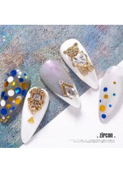 Japanese Style Nail Jewelry, Zircon Cross Real Gold Nail Diamond Decoration Supplies