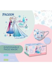 Disney 2022 New Adult/Child Anime Cartoon Disposable Mask Frozen Cartoon Masks Anime Kawaii Three Protective Layer Cartoon