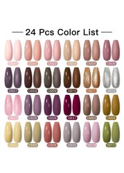 Mtssii 24/25/40/60pcs Gel Nail Polish Set Color Gel Semi Permanent UV Led Varnish Nail Art Design Soak Off Gel Set Nail Gel Set