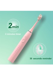 Sfeel Smart Sonic Electric Toothbrush 15 Modes Adult Kid Rechargeable Whitening IPX7 Waterproof Timer USB Type C P4SB