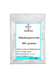 رائجة البيع السائبة Dihydroquercetin مسحوق 98% كيرسيتين ثنائي هيدرات سيبيريا لارك استخراج CAS 480-18-2 Taxifolin DHQ مسحوق