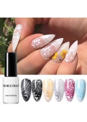 nicole diary stamping nail polish black white gold silver nail art printing varnish DIY design for stamping nail plate shellac