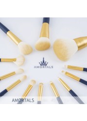 1set=12pcs Amortals Star Moving Appearance Level Makeup Brush Set Soft Eyeshadow Blush with Brush Bag/bucket BASF Wool Fiber