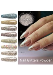 1 Box Nail Chips Sequins Paillette Crystal Nail Glitter Shining Pigment Dust Powder Nail Decoration Manicure Holographic Power