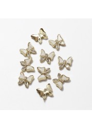 Nail art smart butterfly jewelry new Japanese zircon shell rotating nail decoration zircon nail diamond