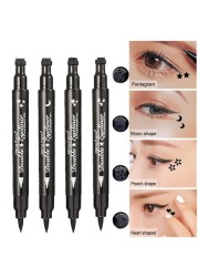 2 In1 Eyeliner Seal Eye Wing Seal Stars Liquid Eyeliner Pencil Stamp Triangle Seal Eye Liner Waterproof Quick Dry Cosmetics