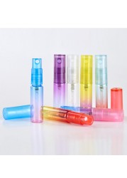 50pcs/lot 4ml 8ml Mist Spray Bottles Refillable Perfume Empty Tube Glass Travel Bottles Rainbow Color Spray