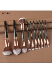 Loebig Beauty Makeup Brushes Cosmetic Brush Set Powder Foundation Blush Highlighting Eye Shadow Eyebrow Eye Lashes Make Up Tools