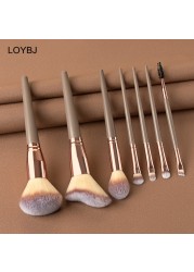 Loebig 5/7 Makeup Brushes Beauty Tool Set Cosmetic Powder Brushes Foundation Blush Contour Eye Shadow Eyebrow Lashes Make Up Brush