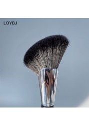 Loebig 72# Fan Contour Brush Professional Face Blush Highlighting Bronzer Contour Powder Brush Soft Synthetic Hair Sculpting Brushes