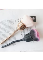 Makeup Brushes Cosmetic Tool Nail Art Brush Soft Clean Dust Rose Flower Shape Foundation Powder Glitter Beauty Manicure Care