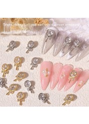 3pcs New nail sucker zircon jewelry gold silver color preservation jewelry phototherapy nail drill accessories