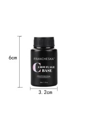 Franeska - Semi-Permanent Gel Nail Polish, Gloss, Clear, Nail Art, Varnish Base, 30ml, TSLM1