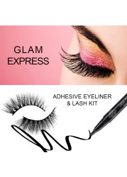 9D False Eyelashes Set Imitation Mink Hair Self Adhesive Eyeliner Pen Waterproof Reusable Makeup Cosmetic Tools TSLM1