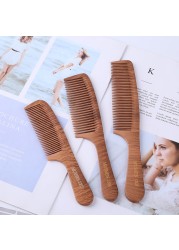 Natural Pear Wood Smooth Comb Scalp Massage Anti-tangle Static Handmade Hair Brush Hair Styling Hair Care Tool