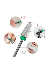 New 5 in 1 Tapered Carbide Nail Drill Bits Two-Way Carbide Drill Bits Accessories Milling Cutter for Manicure Left and Right Hand