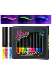 Hot Sale 12 Colors Fluorescent Eyeliner Kit Waterproof Eyeliner Kit Colorful Eyeliner Pencil Cosmetics Set