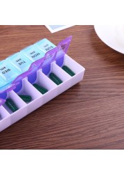 7/14 Grids 7 Days Weekly Candy Pill Case Medicine Tablet Dispenser Organizer Pill Box Splitter Pill Storage Case Organizer Container