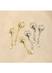 20pcs New Nail Art Zircon Jewelry Silver Vintage Pegasus Chain Luxury Gold Plated Butterfly Jewelry Nail Accessories