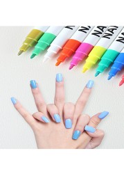 12pcs Waterproof Nail Art Graffiti Pen Abstract Lines Flower Sketch Drawing Art Tools DIY Nail Art Professional Accessories