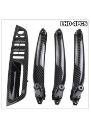 4pcs/set High Quality Left Hand Driver Door Pull Handles Kit Car Interior Replacement Parts For BMW X5 X6 E70 E71 2007-2013