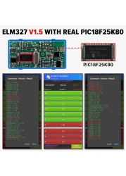 OBD2 Scanner ELM327 V1.5 PIC18F25K80 Bluetooth Compatible Small ELM 327 V2.1 WiFi Code Reader for Android Car Diagnostic Tool