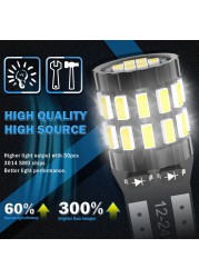 2pcs LED W5W T10 194 168 W5W SMD 30SMD Led Parking Bulb Auto Wedge Clearance Lamp CANBUS Bright White License Light Bulbs