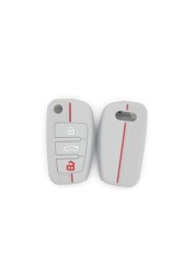 Silicone Flip Car Key Case Cover Remote Control Cover Protector For Audi A1 A3 A6 Q2 Q3 Q7 TT TTS R8 S3 S6 RS3 RS6 Accessories