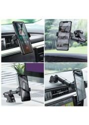 EAFC Gravity Car Phone Holder Support Sucker Strong Suction Cup for Mobile Phone Retractable Car Mount Foldable Auto Phone Holder