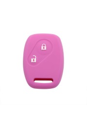 Silicone Car Key Fob Case Cover Set Shell Holder for Honda for Accord CRV Civic Fit Unique StepWGN Two 2 Buttons Remote