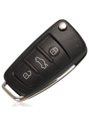 315/433/868MHz 8E0837220Q 8E Electronic Chip 8E0 837 220 Q/M/T/R Af Flip 3 Button Remote Car Key Fob for Audi A6L Q7