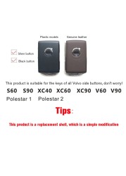 Classic Fashion Wood Grain Car Key Case For Volvo Car Key Cover For Volvo S60 S90 XC40 XC60 XC90 V60 V90 Polestar 1 Polestar 2