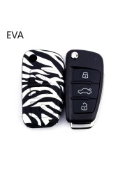 Car Key Case Cover Protector Flip Car Key Case Cover Fob Shell Silicone Skin Holder For Audi A3 Q2L Q3 S3 RS3 A4 A6 A6L A8 Q7