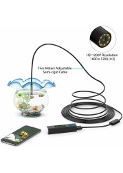 15M Fisheye Finder Camera Wifi Endoscope for Android Phone iPhone 5MP Underwater Usb Optical Ice Fishing Wireless Borescope Cameras