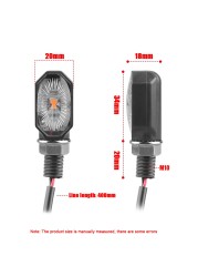 Universal Mini Motorcycle Turn Signal Light Amber Indicator Flashers Blinker Lamp For Dirt Bike For Suzuki For Honda Yamaha