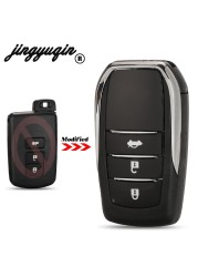 jingyuqin 2/3/4 Buttons Remote Control Key For Toyota Fortuner Prado Camry Rav4 Highlander Crown Housing Case Smart Keyless