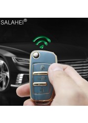 TPU Car Key Cases Cover Shell For Audi A3 A4 A5 C5 C6 8L 8P B6 B7 B8 C6 RS3 Q3 Q7 TT 8L 8V S3 Interior Accessories Keychain