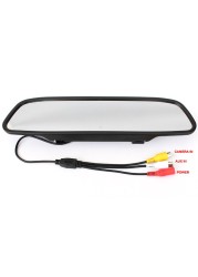 Parking Assistance System 4.3 Inch TFT LCD Monitor Rear View Mirror With 4 LED Lights Car Rear View Camera