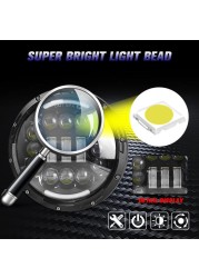 45W/60W/75W/80W/90W Car Led 7 Inch Car Accessories Angel Eyes H4 Led Headlight For Lada Niva 4X4 Uaz Hunter Hummer