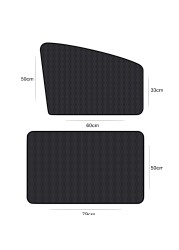 4pcs Universal Car Windshield Sunshade Auto Sun Shade Window Curtain Cover Auto Accessories Sun Protection Reflective Visor