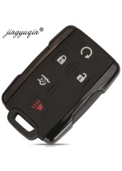 jingyuqin 3/4/5/6BTN Keyless Entry Case For GMC Yukon XL Chevrolet Tahoe Suburban Sierra Silverado Remote Key Case