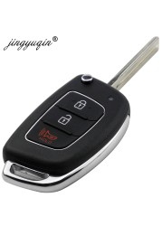 jingyuqin 10pcs 3 Button Car Remote Key Case For Hyundai HB20 IX35 I45 Santa Fe Accent I40 I20 HY15/HY20/TOY40 Blade Fob Shell